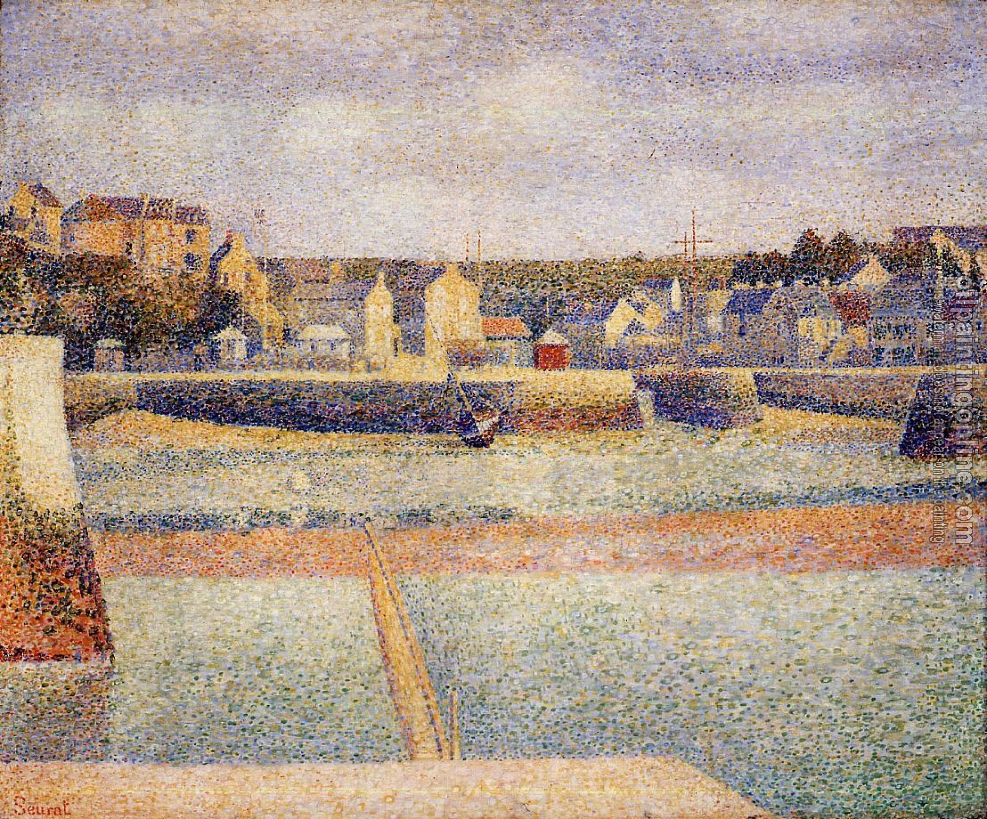 Seurat, Georges - Port-en-Bessin, The Outer Harbor, Low Tide